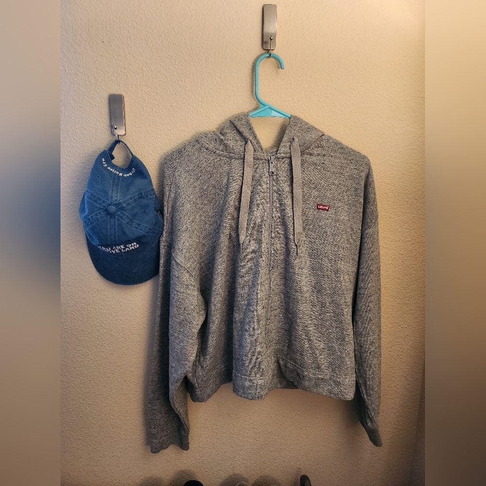 Levi's Zip Up Cropped Hoodie Jacket